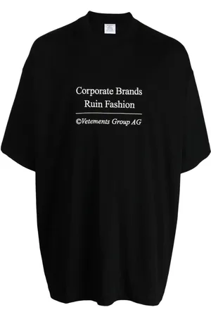 Vetements Logo-print cotton T-shirt
