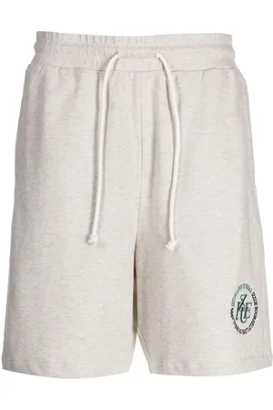 Izzue Logo-embroidered cotton shorts