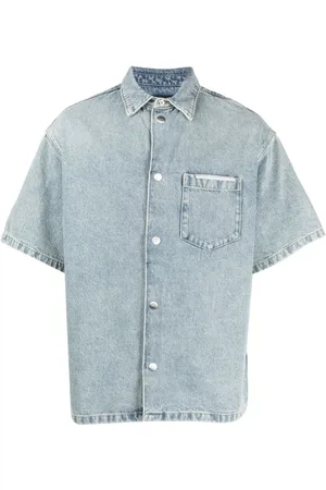 Purple Brand Short-sleeve denim shirt