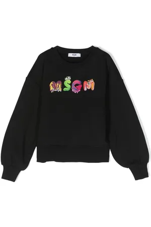 Msgm Logo-embellished cotton sweatshirt