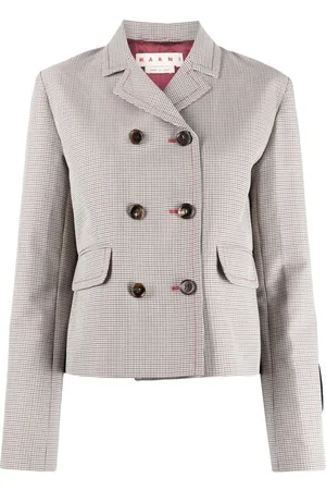 Marni Houndstooth-pattern double-breasted blazer