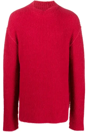 UMA WANG Ribbed brushed-effect jumper