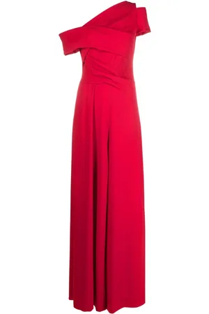 TALBOT RUNHOF Off-shoulder wide-leg jumpsuit