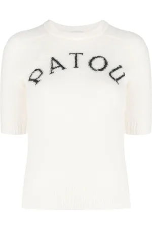 Patou Logo-intarsia knitted top