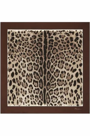 Dolce & Gabbana Leopard-print silk scarf