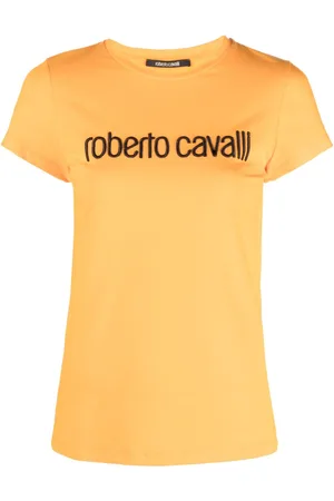 Roberto Cavalli Embroidered-logo crew-neck T-shirt