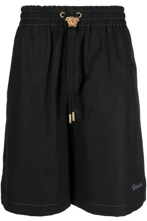 VERSACE La Colonna embroidered track shorts