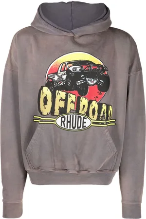 Rhude Off Road-print cotton hoodie