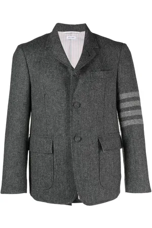 Thom Browne Stripe-detail single-breasted blazer