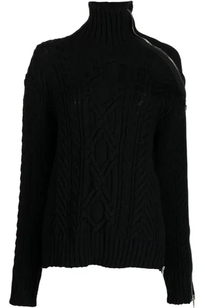 MONSE Cable-knit zip-detailed jumper