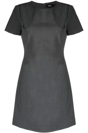 THEORY Round-neck short-sleeved dress