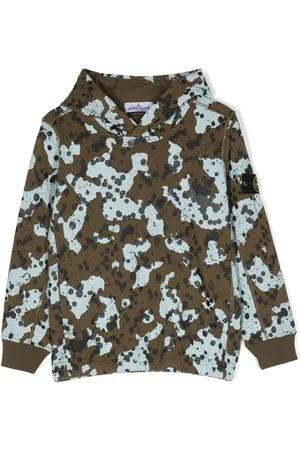 Stone Island Abtract-print cotton hoodie