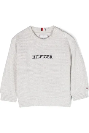 Tommy Hilfiger Logo-embroidered piqué-weave sweatshirt