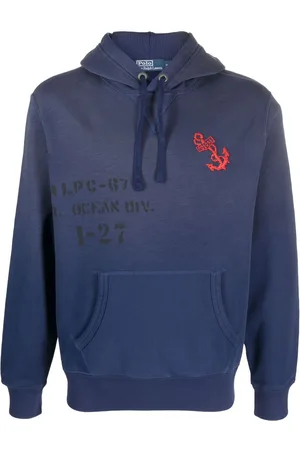 Ralph Lauren Anchor-embroidered cotton-blend hoodie