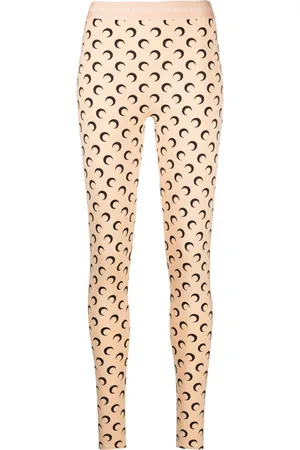 Marine Serre Fuseaux Crescent Moon-print leggings