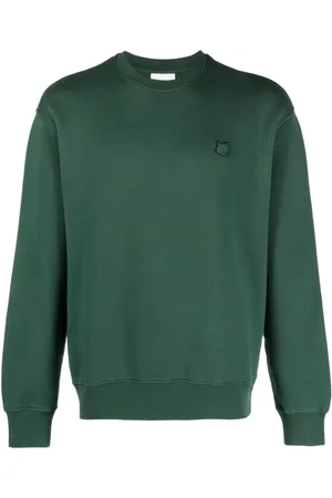 Maison Kitsuné Fox-patch cotton sweatshirt