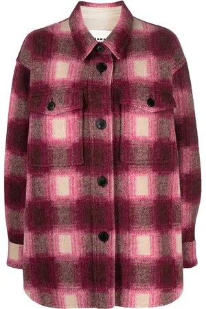 Marant Etoile Harveli plaid-check coat