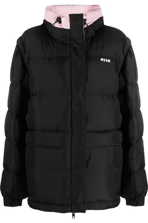 Msgm Detachable-sleeves hooded jacket