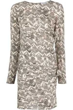 Patrizia Pepe Zebra-print ruched minidress