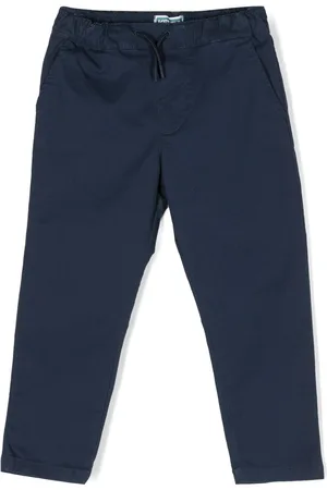 Kenzo Logo-embroidered straight-leg trousers