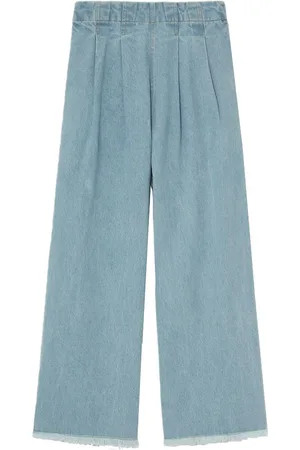 SEA Pleat-detail wide-leg jeans