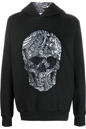 Philipp Plein Paisley Skull long-sleeve hoodie