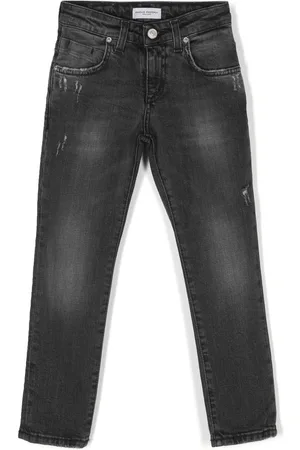 Paolo Pecora Logo-patch distressed jeans
