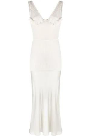 CHRISTOPHER ESBER Panelled V-neck midi dress