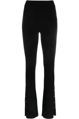 Dondup High-waisted ribbed-knit trousers