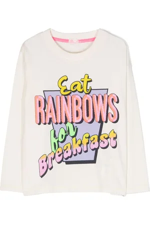 Billieblush Text-print long-sleeve T-shirt