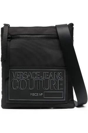 VERSACE Logo-patch zip-fastening shoulder bag