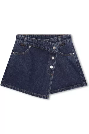 Sonia Rykiel Enfant Asymmetric striped denim skort