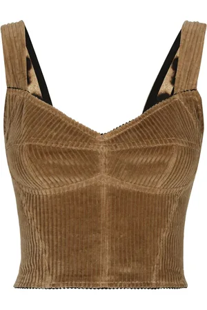 Dolce & Gabbana Bustier-style corduroy top