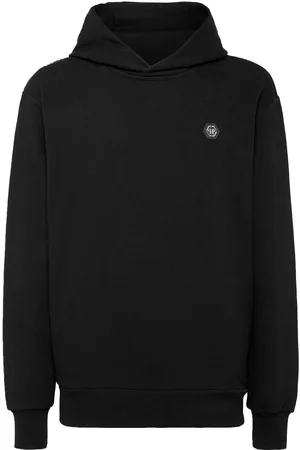 Philipp Plein Logo-patch long-sleeve hoodie