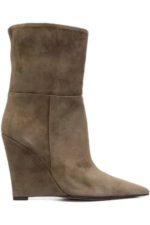 Alevì 115mm suede wedge boots
