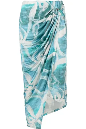 Louisa Ballou Asymmetric midi skirt