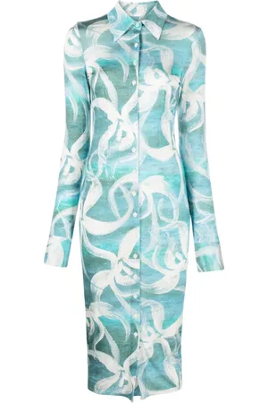 Louisa Ballou Floral-print shirtdress