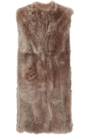 Dolce & Gabbana Faux-fur sleeveless coat