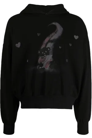 We11 Done Logo-print long-sleeve hoodie