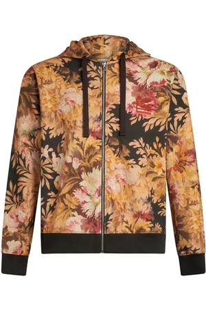 Etro Floral-print zip-up hoodie