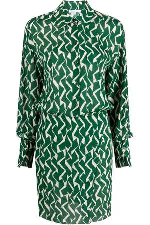 Patrizia Pepe Graphic-print crepe shirtdress