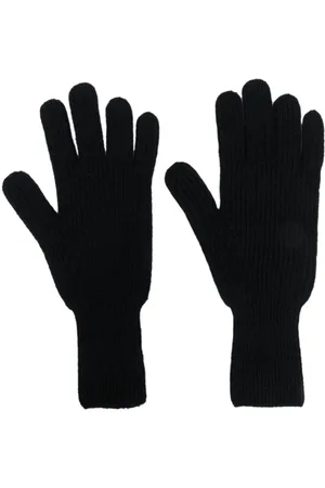 Barrie Intarsia-knit cashmere gloves