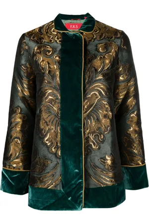 F.R.S For Restless Sleepers Patterned-jacquard velour jacket