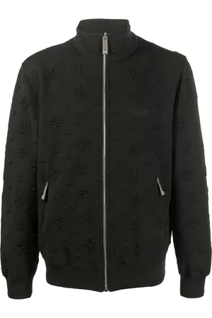 John Richmond Embossed-monogram cotton bomber jacket