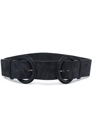 Gianfranco Ferré 1990s double-buckle suede belt