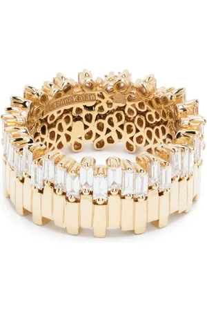 Suzanne Kalan 18kt yellow Stacker Eternity diamond ring
