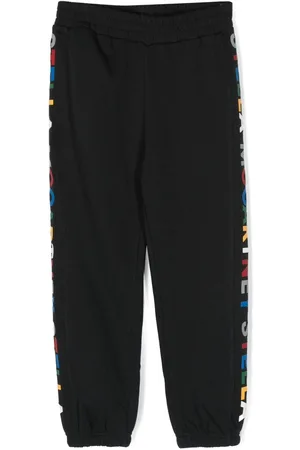 Stella McCartney Logo tape cotton-blend track pants