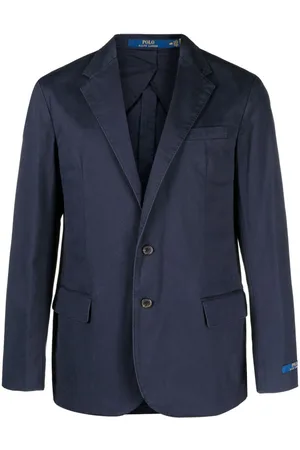 Ralph Lauren Single-breasted logo-patch blazer