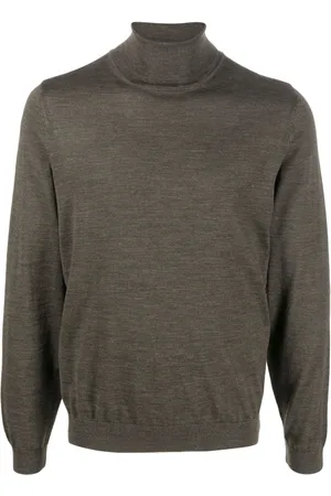 HUGO BOSS Rolled-neck virgin wool jumper