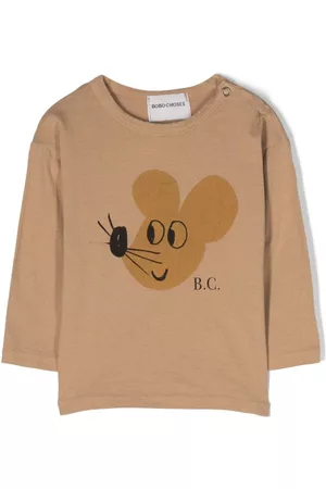 Bobo Choses Mouse-print long-sleeve T-shirt